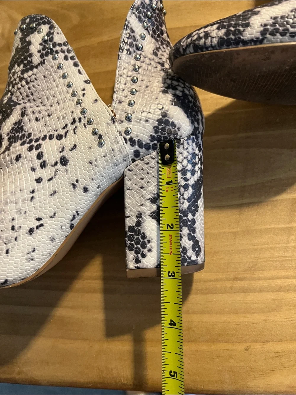 Steve Madden Rookie studded Snakeskin Print Ankle Booties i
